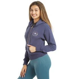 Spiritual Gangster Cosmos Talullah Zip Hoodie Classic Navy -Beyond Yoga || Onzie || Marika Sales Store 4521746038827 classicnavy 5a