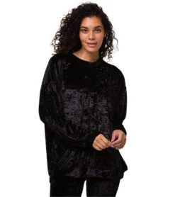 Onzie Velvet Boyfriend Sweatshirt Black Velvet -Beyond Yoga || Onzie || Marika Sales Store 4818868174891 blackvelvet