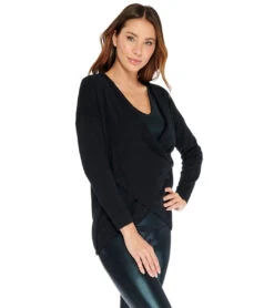 Electric Yoga Zoe Criss Cross Sweater -Beyond Yoga || Onzie || Marika Sales Store 4842867064875 black 2a