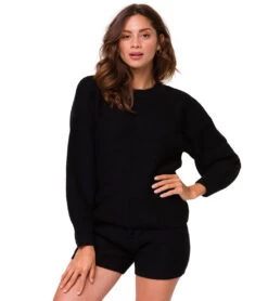 Onzie Cozy Knit Sweater Black -Beyond Yoga || Onzie || Marika Sales Store 4849580376107 black