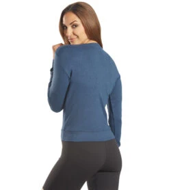 Spiritual Gangster Happiness Crew Neck Savasana Pullover Faded Navy -Beyond Yoga || Onzie || Marika Sales Store 4862134124587 fadednavy 3a