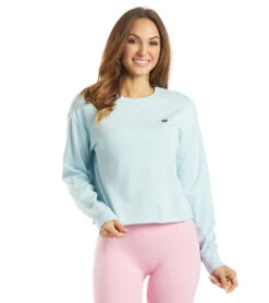 Spiritual Gangster Aloha Mazzy Pullover Sweatshirt Sky -Beyond Yoga || Onzie || Marika Sales Store 6560081870891 sky