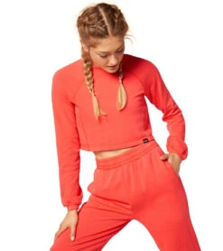 NUX Don't Stop Organic Crop Pullover Candy -Beyond Yoga || Onzie || Marika Sales Store 6570914250795 candy 4a