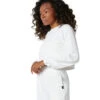 NUX Don't Stop Organic Crop Pullover White 2 NUX Don't Stop Organic Crop Pullover White -Beyond Yoga || Onzie || Marika Sales Store 6570914283563 white 2a