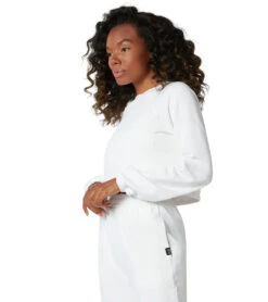 NUX Don't Stop Organic Crop Pullover White