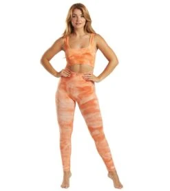 Free People Good Karma Tie Dye Yoga Leggings Coral Clay -Beyond Yoga || Onzie || Marika Sales Store 6573262536747 coralclay 4a