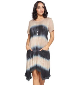Yak & Yeti Dress Tie Dye With Front Pockets Mocha -Beyond Yoga || Onzie || Marika Sales Store 6577628413995 mocha