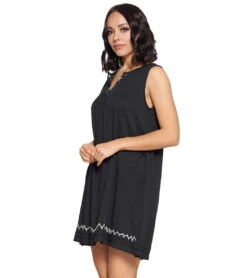 Yak & Yeti Dress Handstitched Details Layered Hem -Beyond Yoga || Onzie || Marika Sales Store 6577629364267 black 2a