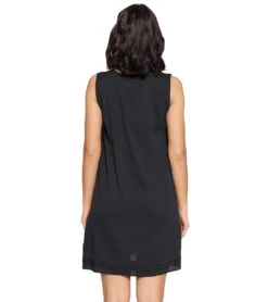 Yak & Yeti Dress Handstitched Details Layered Hem -Beyond Yoga || Onzie || Marika Sales Store 6577629364267 black 3a