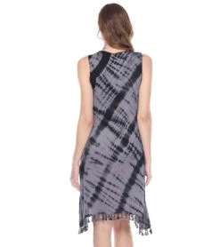 Yak & Yeti Dress Tie Dye Tassel Trim -Beyond Yoga || Onzie || Marika Sales Store 6577630478379 gray 3a