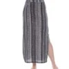 Yak & Yeti Long Skirt Stretchy Striped Tribal Print -Beyond Yoga || Onzie || Marika Sales Store 6577631887403 blackgray 1a