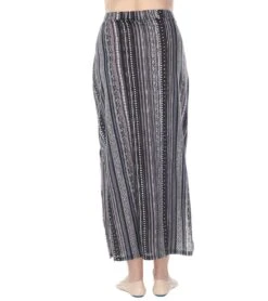 Yak & Yeti Long Skirt Stretchy Striped Tribal Print -Beyond Yoga || Onzie || Marika Sales Store 6577631887403 blackgray 3a 1