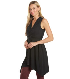 Everyday Yoga Wondrous Solid Wrap Dress 15 Everyday Yoga Wondrous Solid Wrap Dress -Beyond Yoga || Onzie || Marika Sales Store 6581670707243 black 5a