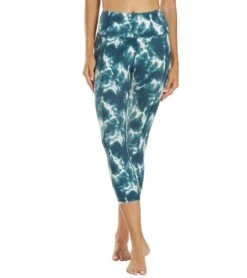 Marika Kris Tie Dye Capri Blue Spruce Ripple Tie Dye -Beyond Yoga || Onzie || Marika Sales Store 6603549245483 bluesprucerippletiedye