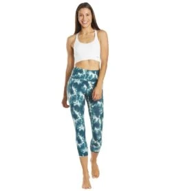Marika Kris Tie Dye Capri Blue Spruce Ripple Tie Dye -Beyond Yoga || Onzie || Marika Sales Store 6603549245483 bluesprucerippletiedye 4a