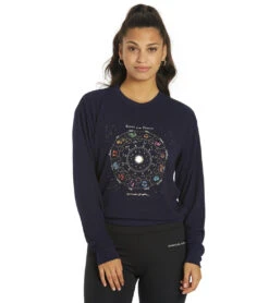 Spiritual Gangster Zodiac Crew Neck Savasana Pullover Night -Beyond Yoga || Onzie || Marika Sales Store 6629892325419 night