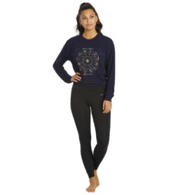 Spiritual Gangster Zodiac Crew Neck Savasana Pullover Night -Beyond Yoga || Onzie || Marika Sales Store 6629892325419 night 4a