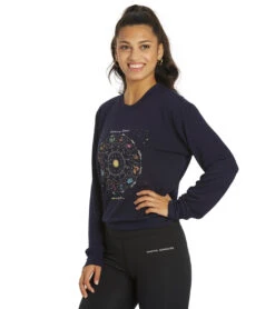 Spiritual Gangster Zodiac Crew Neck Savasana Pullover Night -Beyond Yoga || Onzie || Marika Sales Store 6629892325419 night 5a
