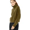 Bella + Canvas Cropped 1/2 Zip Sweatshirt Moss
