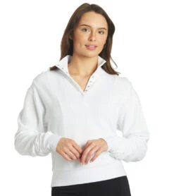 NUX Terry Pull-Over -Beyond Yoga || Onzie || Marika Sales Store 6758570623019 white 6a