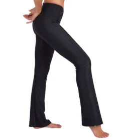 Onzie Rib Studio Flare Leg Pant Black Rib