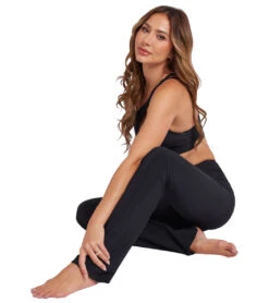 Onzie Rib Studio Flare Leg Pant Black Rib -Beyond Yoga || Onzie || Marika Sales Store 6765709197355 blackrib 4a