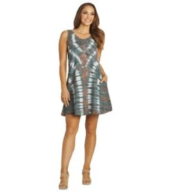 Yak & Yeti Tie Dye Boho Dress Grey -Beyond Yoga || Onzie || Marika Sales Store 6823872495659 grey 4a 1