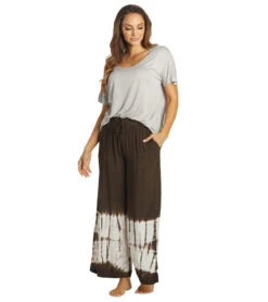 Yak & Yeti Bohemian Tie Dye Split Pants Brown -Beyond Yoga || Onzie || Marika Sales Store 6823872659499 brown 4a