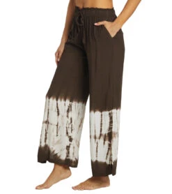 Yak & Yeti Bohemian Tie Dye Split Pants Brown -Beyond Yoga || Onzie || Marika Sales Store 6823872659499 brown 5a