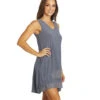 Yak & Yeti Casual Layered Lace Hem Dress Blue -Beyond Yoga || Onzie || Marika Sales Store 6823873085483 blue 2a
