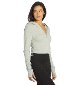 Free People Kadi Shrunken Hoodie Heather Grey -Beyond Yoga || Onzie || Marika Sales Store 6846725750827 heathergrey