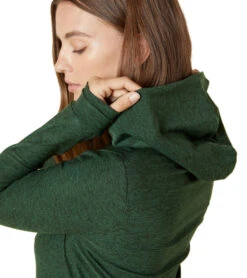 Beyond Yoga Featherweight Spacedye Day And Night Hoodie Forest Green/Pine -Beyond Yoga || Onzie || Marika Sales Store 6852035870763 forestgreenpine 5a