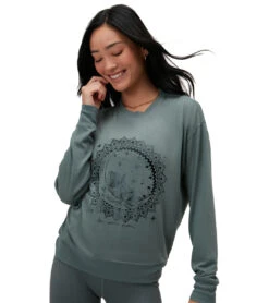 Spiritual Gangster Stargaze Relaxed Savasana Sweatshirt Winter Thyme -Beyond Yoga || Onzie || Marika Sales Store 6989236830251 winterthyme
