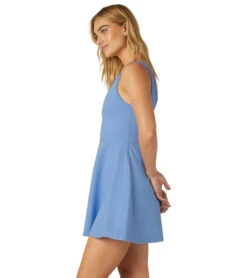 Beyond Yoga Spacedye Movement Dress Flower Blue Heather