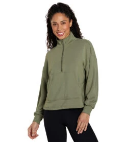Tavi Cozy Half Zip Light Olive -Beyond Yoga || Onzie || Marika Sales Store 7029826519083 lightolive