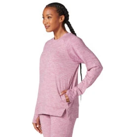 Tavi Brushed Tec Knit Sweatshirt Berry Space Dye