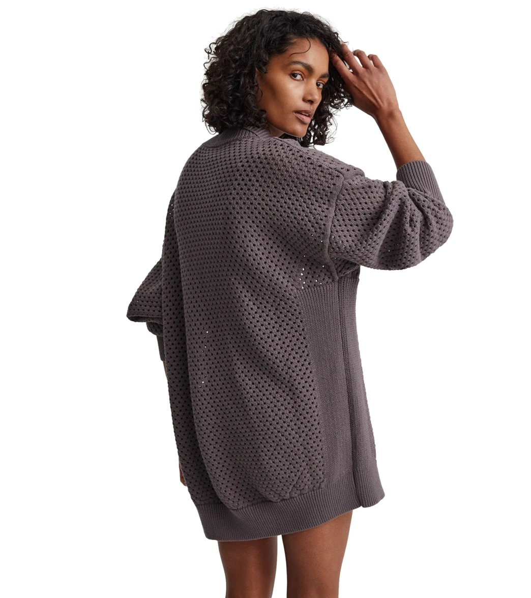 Varley Cassady Knit Jacket Deep Charcoal 4 Varley Cassady Knit Jacket Deep Charcoal - Image 2