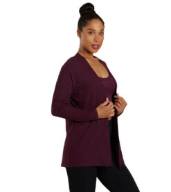 Zobha Comfort Cardigan -Beyond Yoga || Onzie || Marika Sales Store 7052892209195 potentpurple 2a