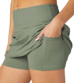 Beyond Yoga Spacedye Movement Skirt Grey Sage Heather -Beyond Yoga || Onzie || Marika Sales Store 7067071250475 greysageheather 4a