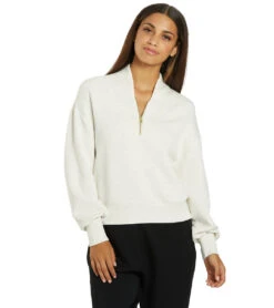 Varley Davidson Sweat Ivory Marl -Beyond Yoga || Onzie || Marika Sales Store 7072679526443 ivorymarl