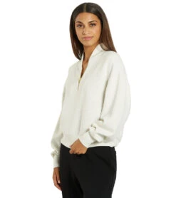 Varley Davidson Sweat Ivory Marl -Beyond Yoga || Onzie || Marika Sales Store 7072679526443 ivorymarl 4a