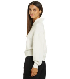 Varley Davidson Sweat Ivory Marl -Beyond Yoga || Onzie || Marika Sales Store 7072679526443 ivorymarl 5a