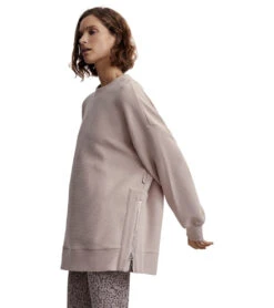 Varley Mae Longline Sweat Mushroom