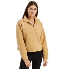 Year Of Ours The Lucia Half Zip Tan -Beyond Yoga || Onzie || Marika Sales Store 7139604103211 tan