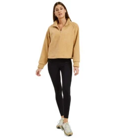 Year Of Ours The Lucia Half Zip Tan -Beyond Yoga || Onzie || Marika Sales Store 7139604103211 tan 4a