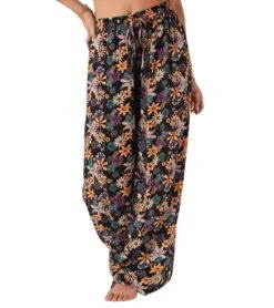 Lotus And Luna Wide Leg Drawstring Pants Black/Magenta -Beyond Yoga || Onzie || Marika Sales Store 7143835631659 blackmagenta