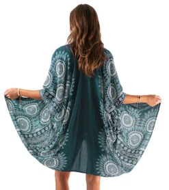 Lotus And Luna Kimono Verdigris